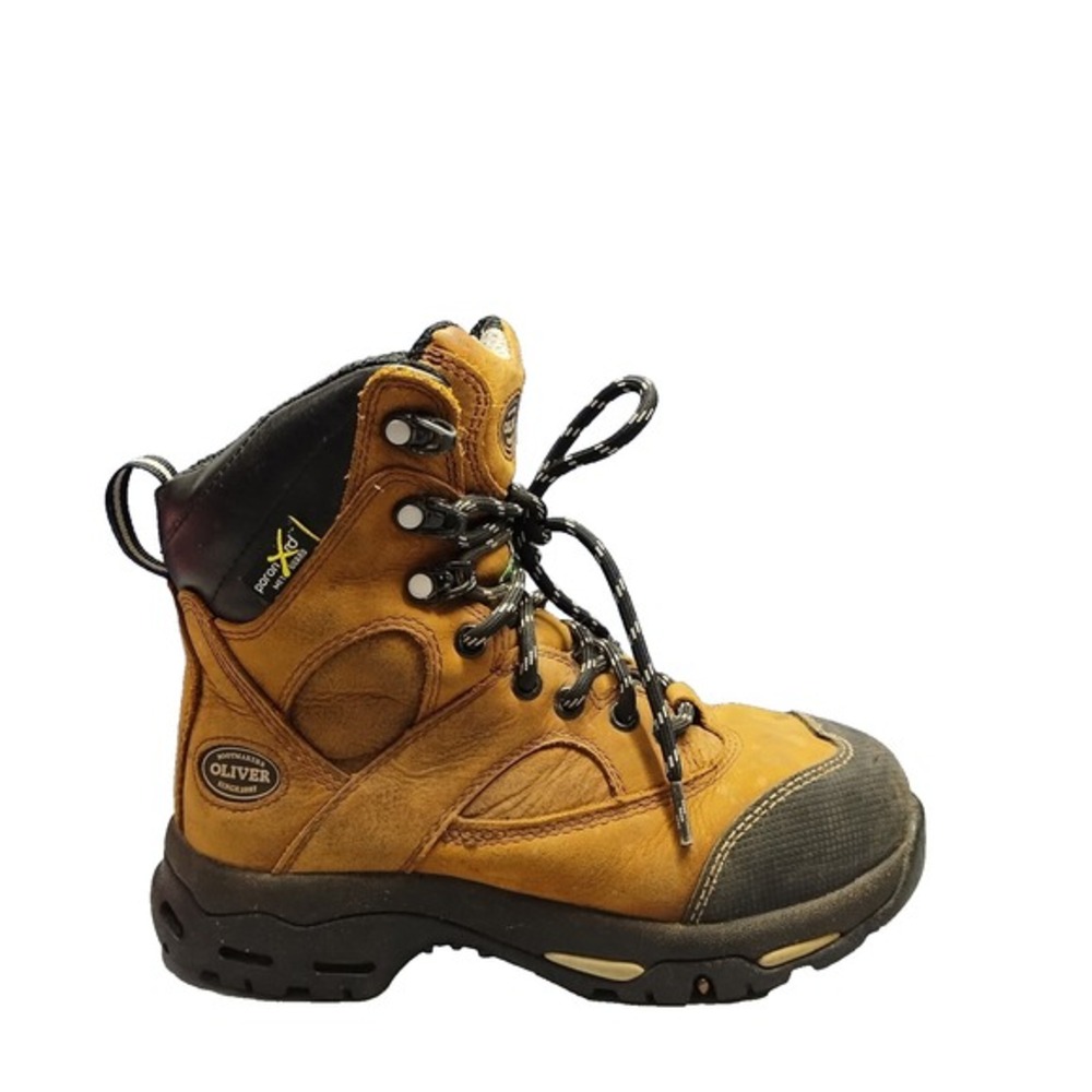 Oliver by Honeywell Steel Toe 6" Work Boots Womens 6 Brown Black Leather OL24031